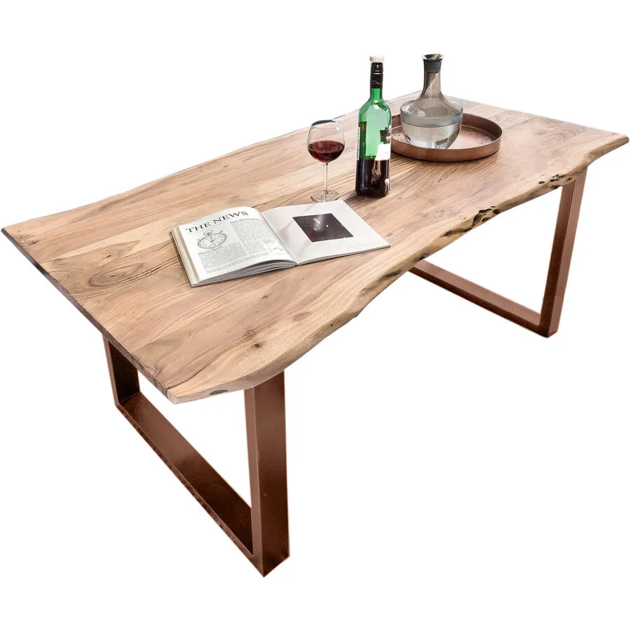 Esstisch Uwe natur Akazie Massivholz B 200 T 100 cm