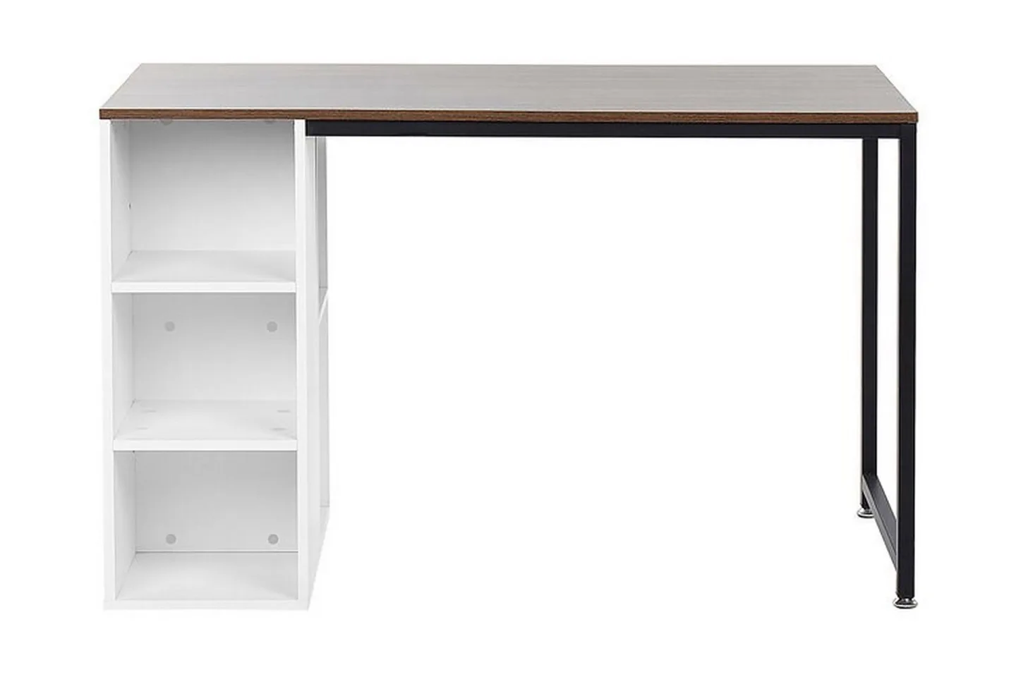 Dese Skrivbord 120 cm med Förvaring - Mörkt Trä/Vit