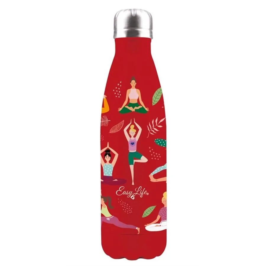 Trinkflasche Easy Life Rot Edelstahl 0 cm