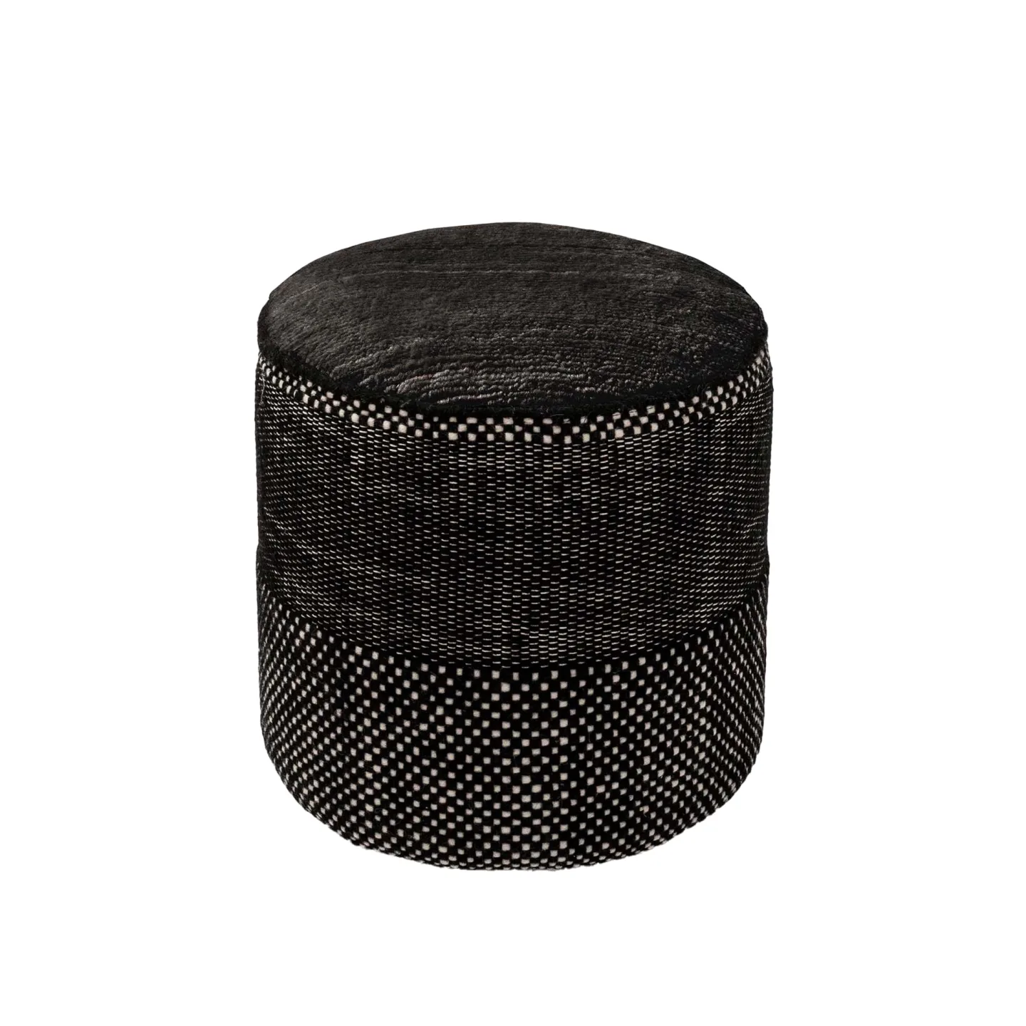 Nanimarquina - Tres Persian Pouf Black - Sittpuffar - Elisa Padrón,Nani Marquina,Marcos Catalán - Svart - Trä/Skum