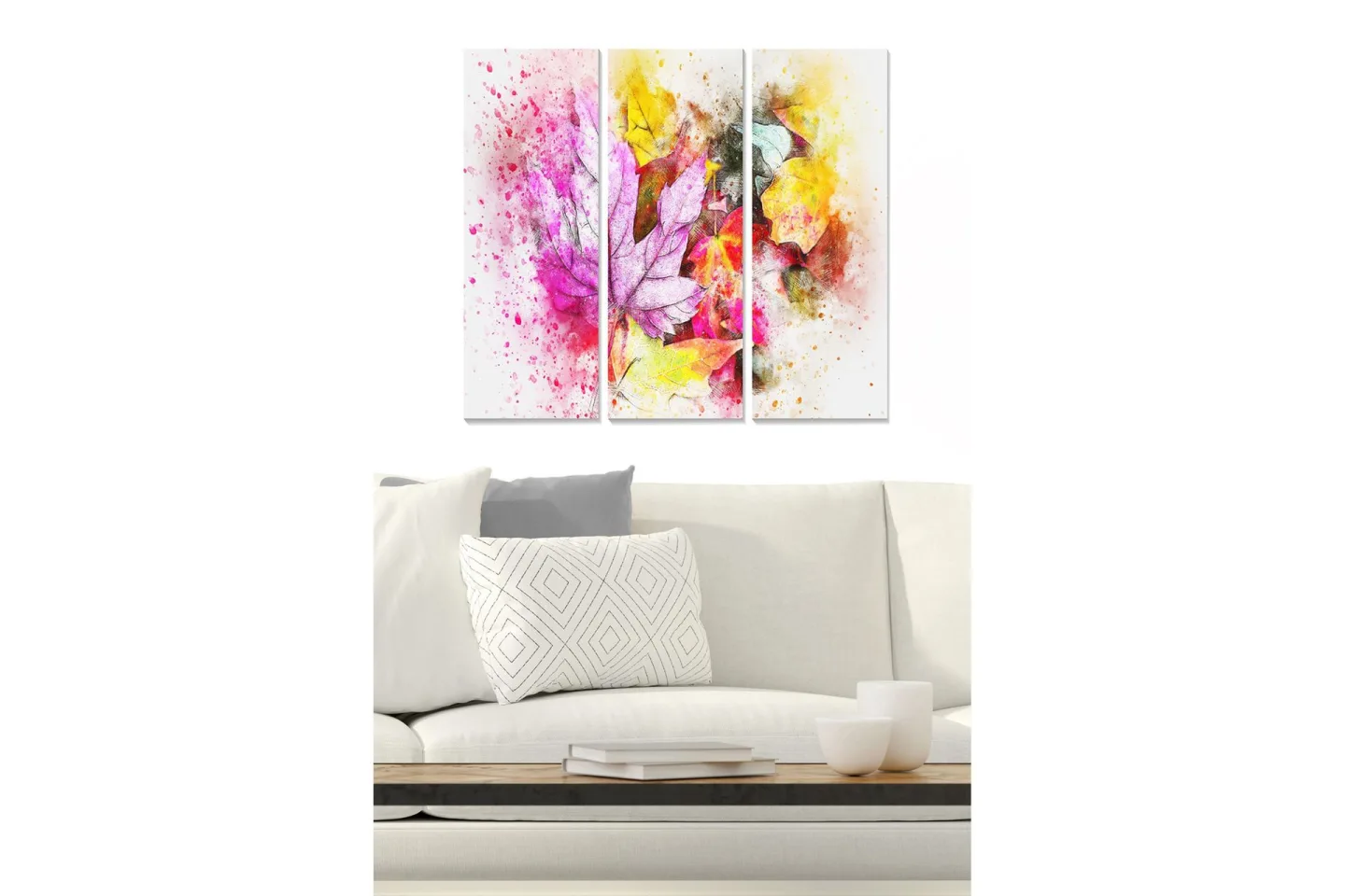 Canvastavla Abstract 3-pack Flerfärgad - 20x50 cm