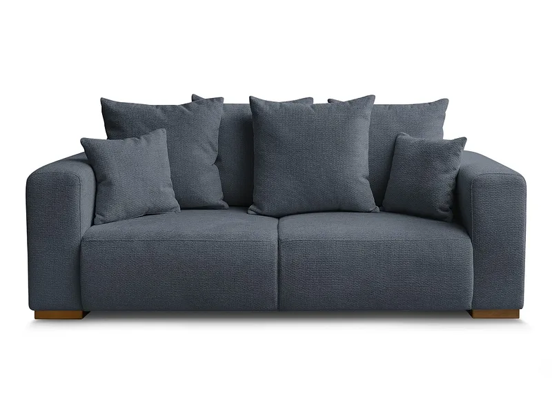 2er Sofa BOBOCHIC SIDONIE Stoff chiniert dunkelblau
