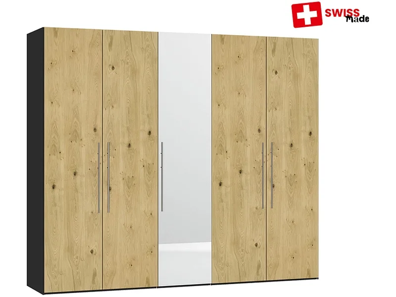 Drehtürenschrank LYSS eiche 5 Türen