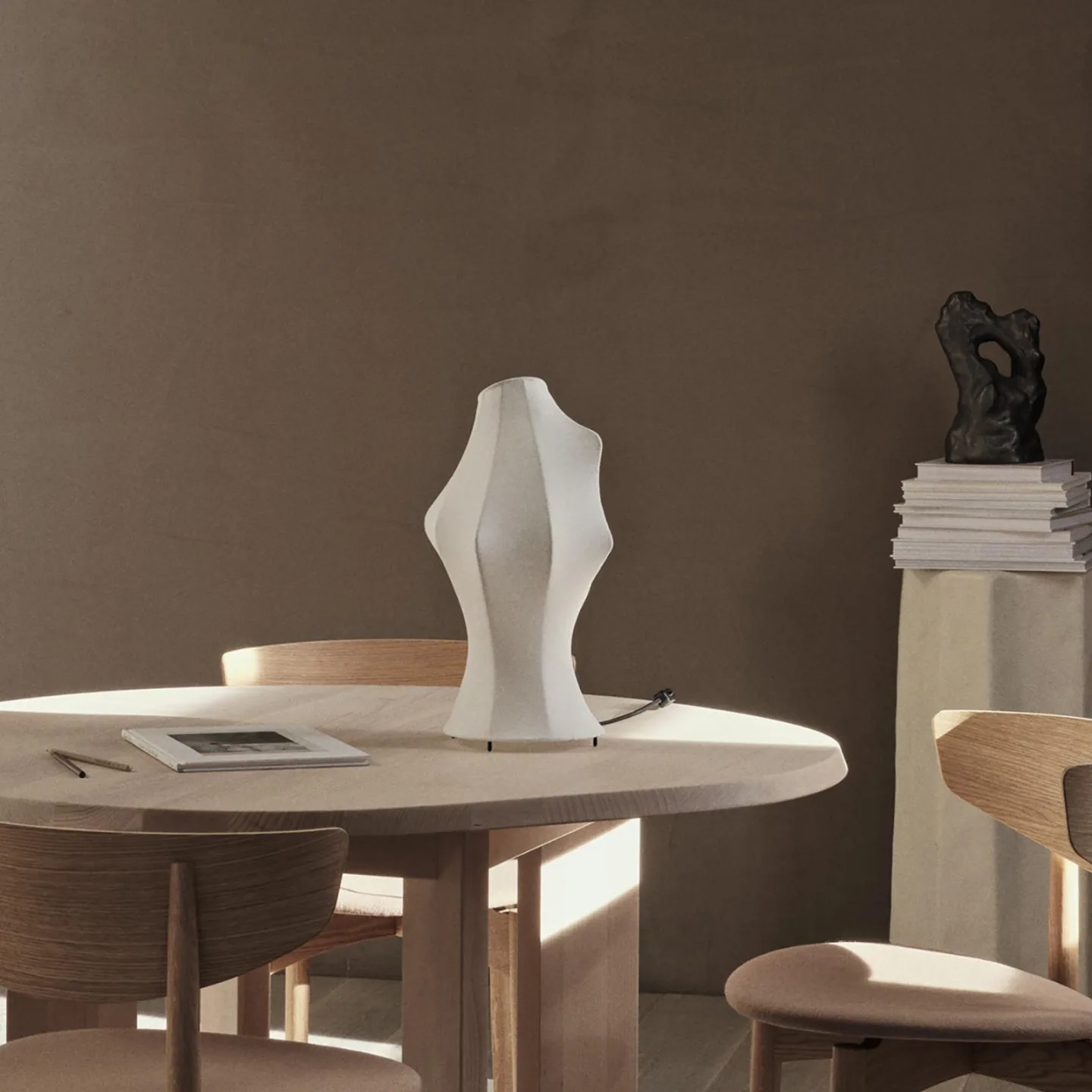 Dae Tischleuchte White - Ferm Living Dea - Wohnzimmer - Design - Metall - Einflammig