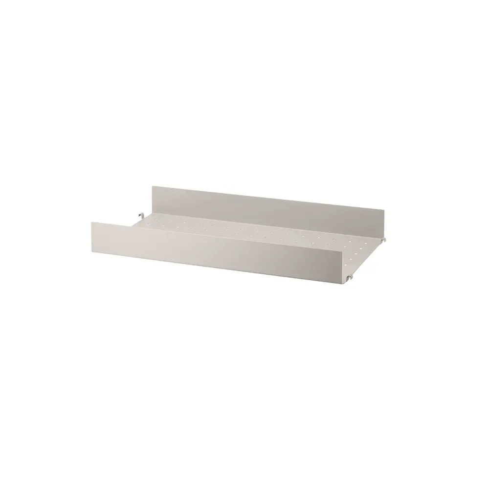 String String hyllplan metall beige, 58x30 cm, hög kant