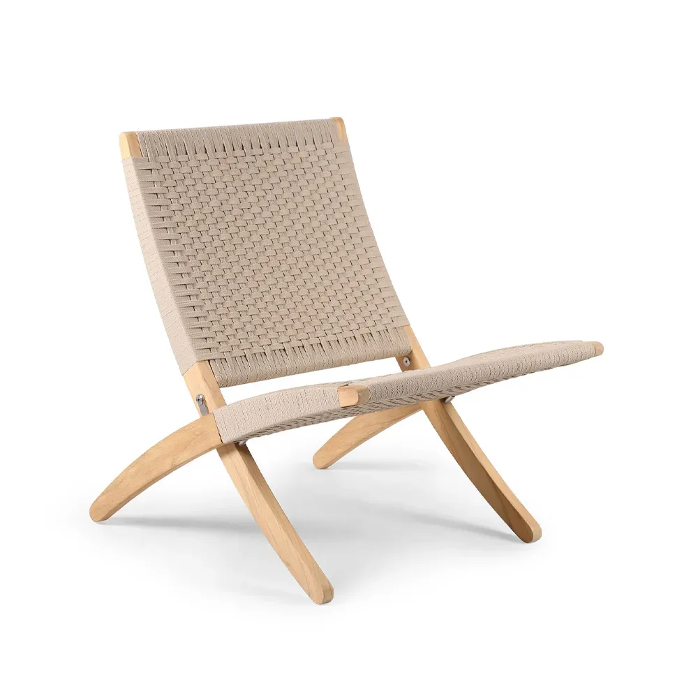Carl Hansen & Søn MG501 Cuba Outdoor fällfåtölj flätning sesame, teak