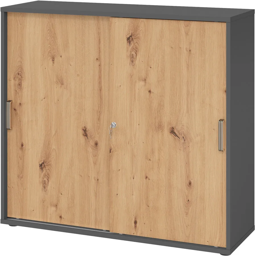 Aktenschrank Flexwall graphite Holzwerkstoff B 120 H 110 cm