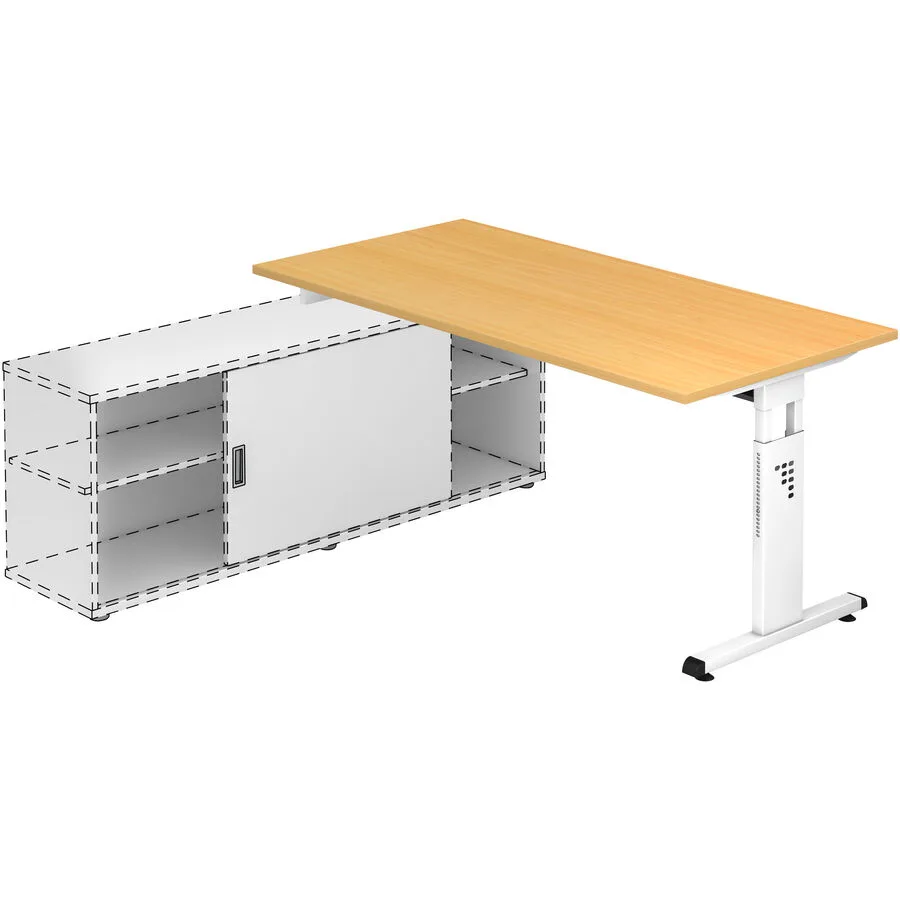 Schreibtisch Office Buche Dekor Holzwerkstoff B 160 T 80 cm