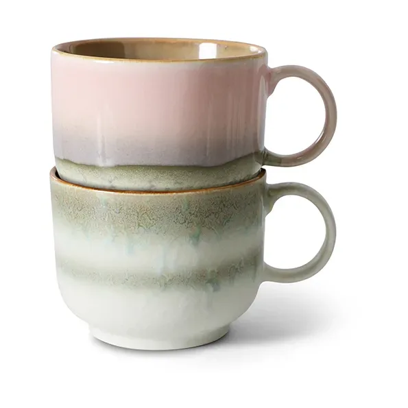 HKliving 70's Teetasse 42,5 cl 2-teilig Nova