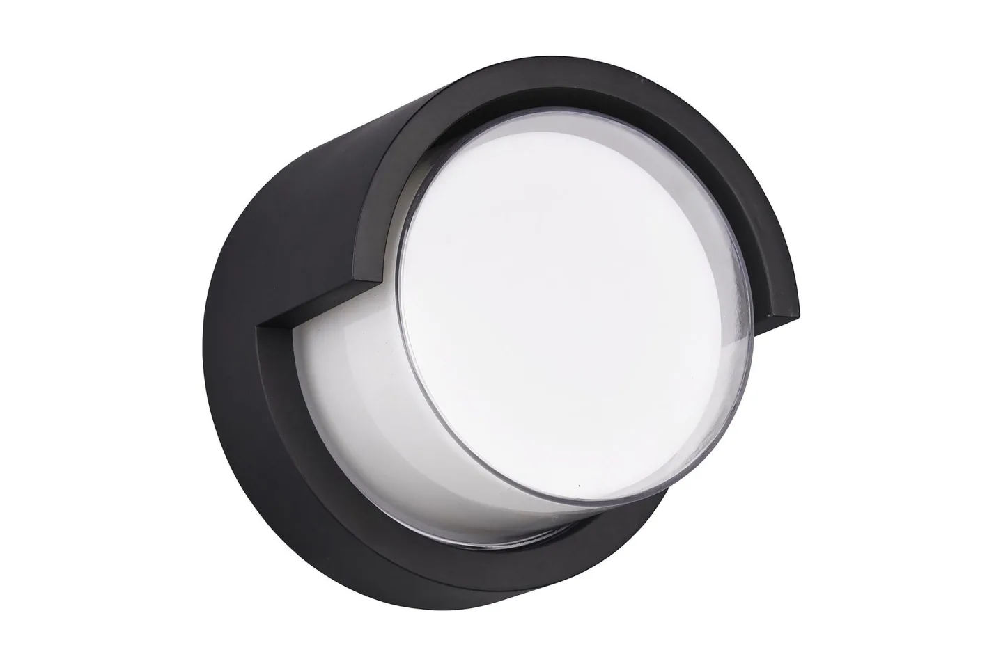 Puno LED Vägglampa rund mattsvart - Matt svart