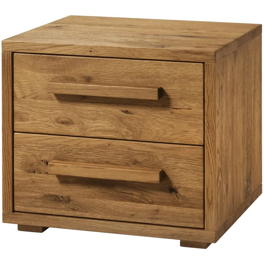 Hasena Nachttisch Oak-Line Wild Braun Holz 42 cm - Farbe: Wildeiche - Material: HSS - Nachttisch