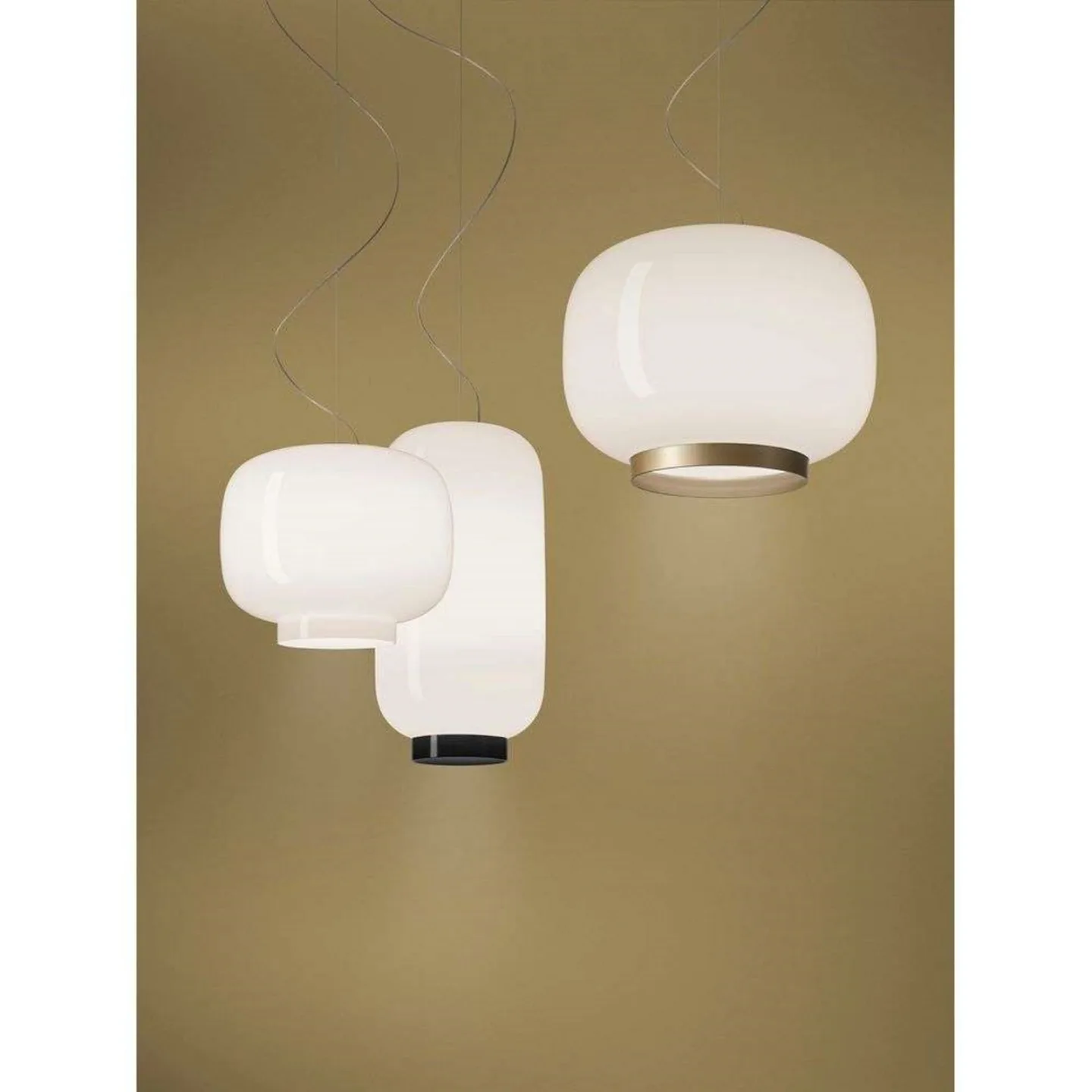 Chouchin 2 Reverse Taklampa White/Black - Foscarini - Matsal - Glas