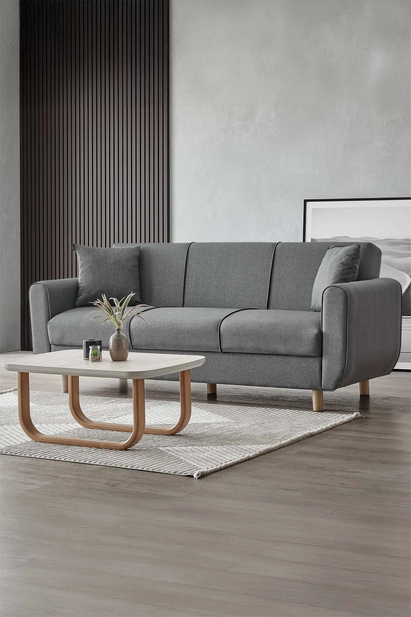 Torlan 3-sits Soffa - Mörkgrå