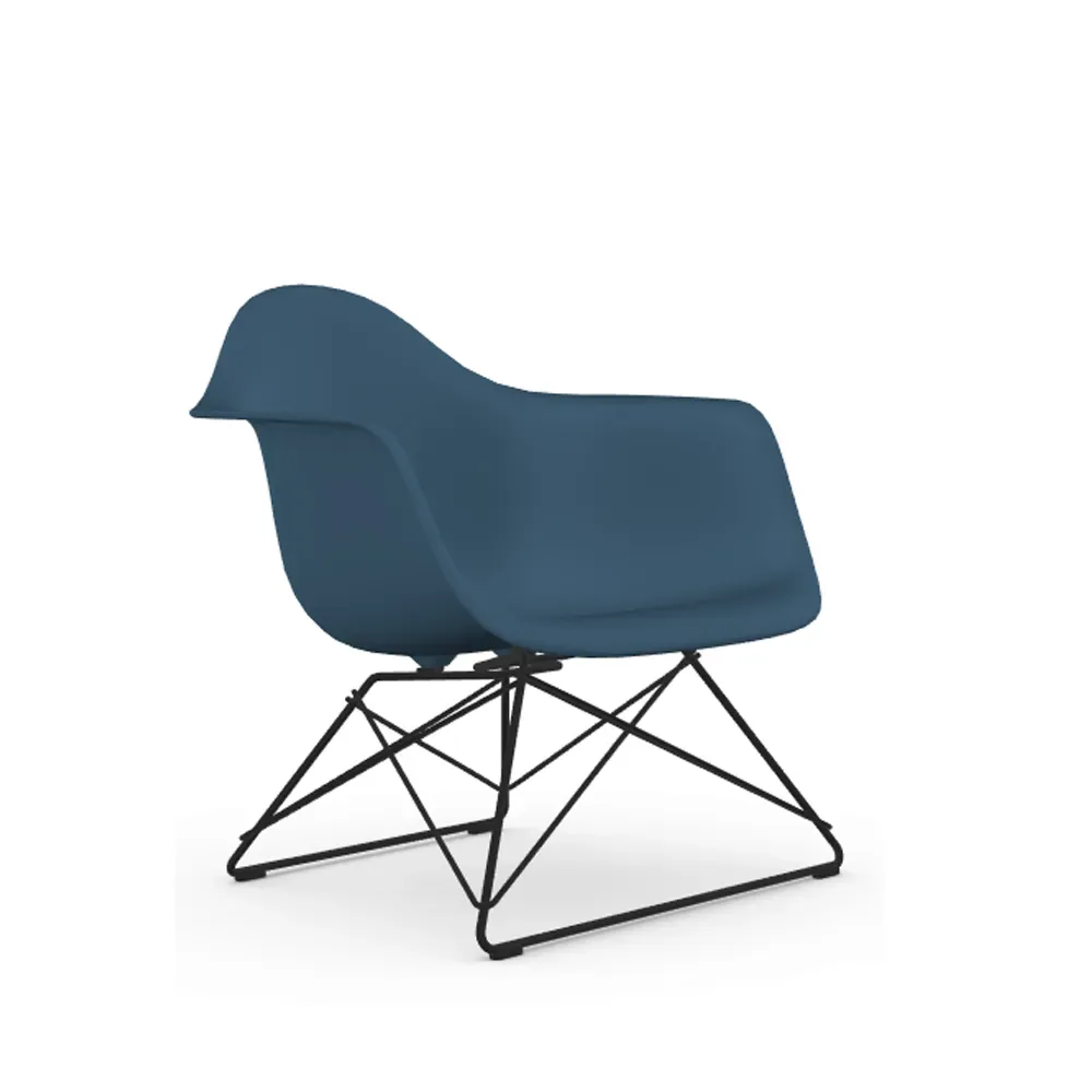 Vitra Eames plastic armchair LAR fåtölj Sea blue-Black