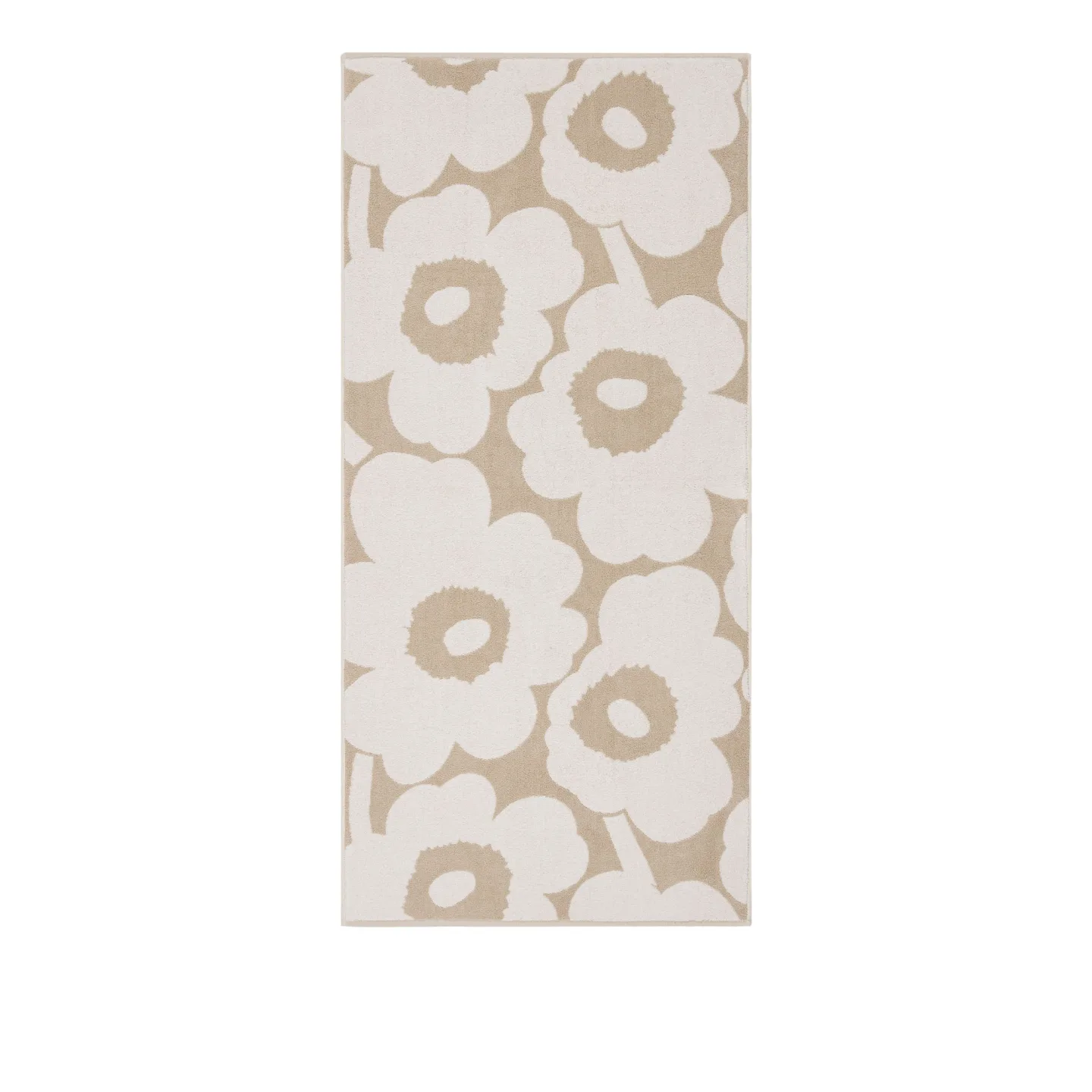 Marimekko - Unikko badhandduk 70x150 cm White Beige - Handdukar och badlakan - Maija Isola
