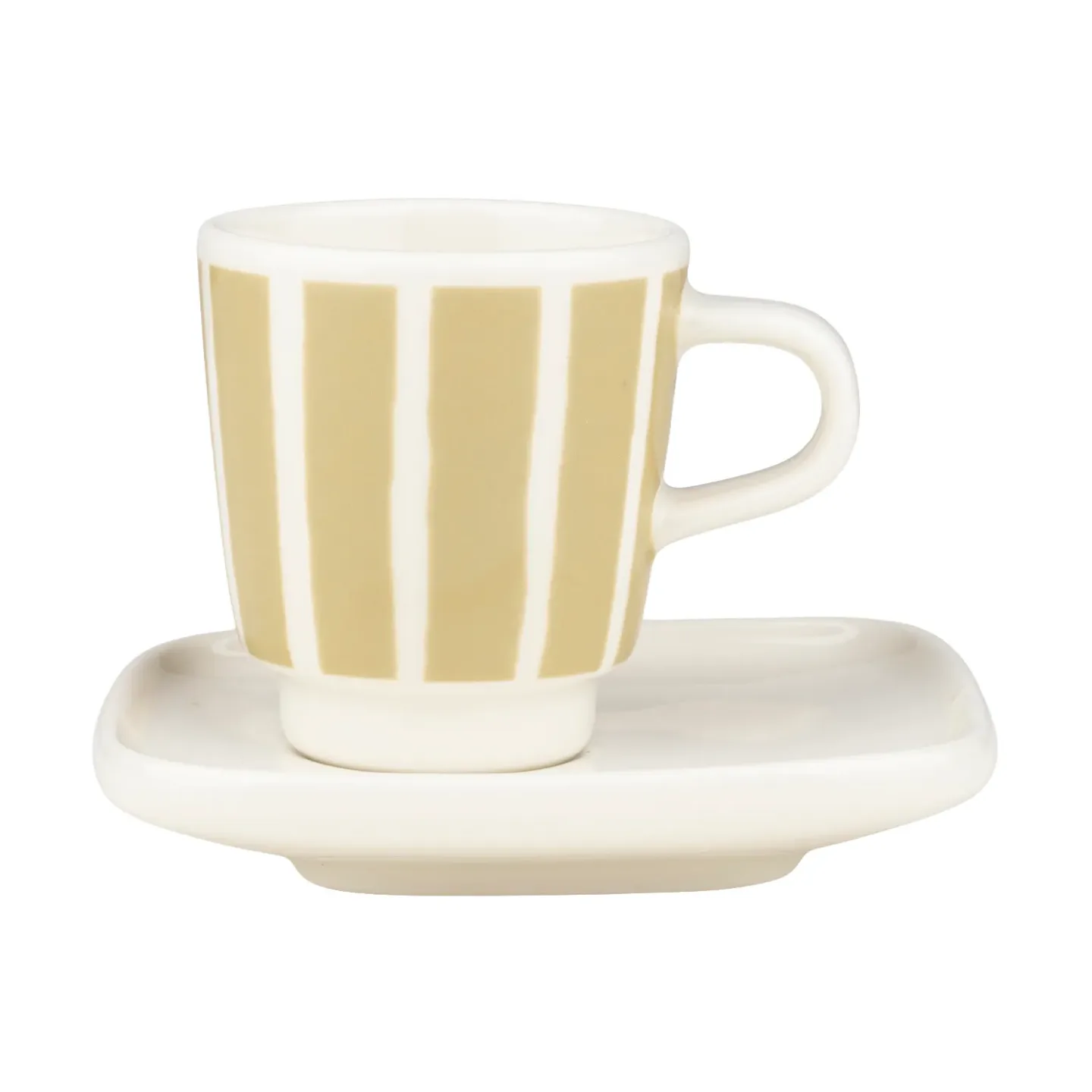 Marimekko Piccolo Espresso-Tasse mit Untertasse White-sand, 5 cl