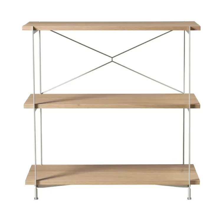 FDB Møbler A91 Nordhavn Regalsystem Oak nature lacquered Silk Grey LS