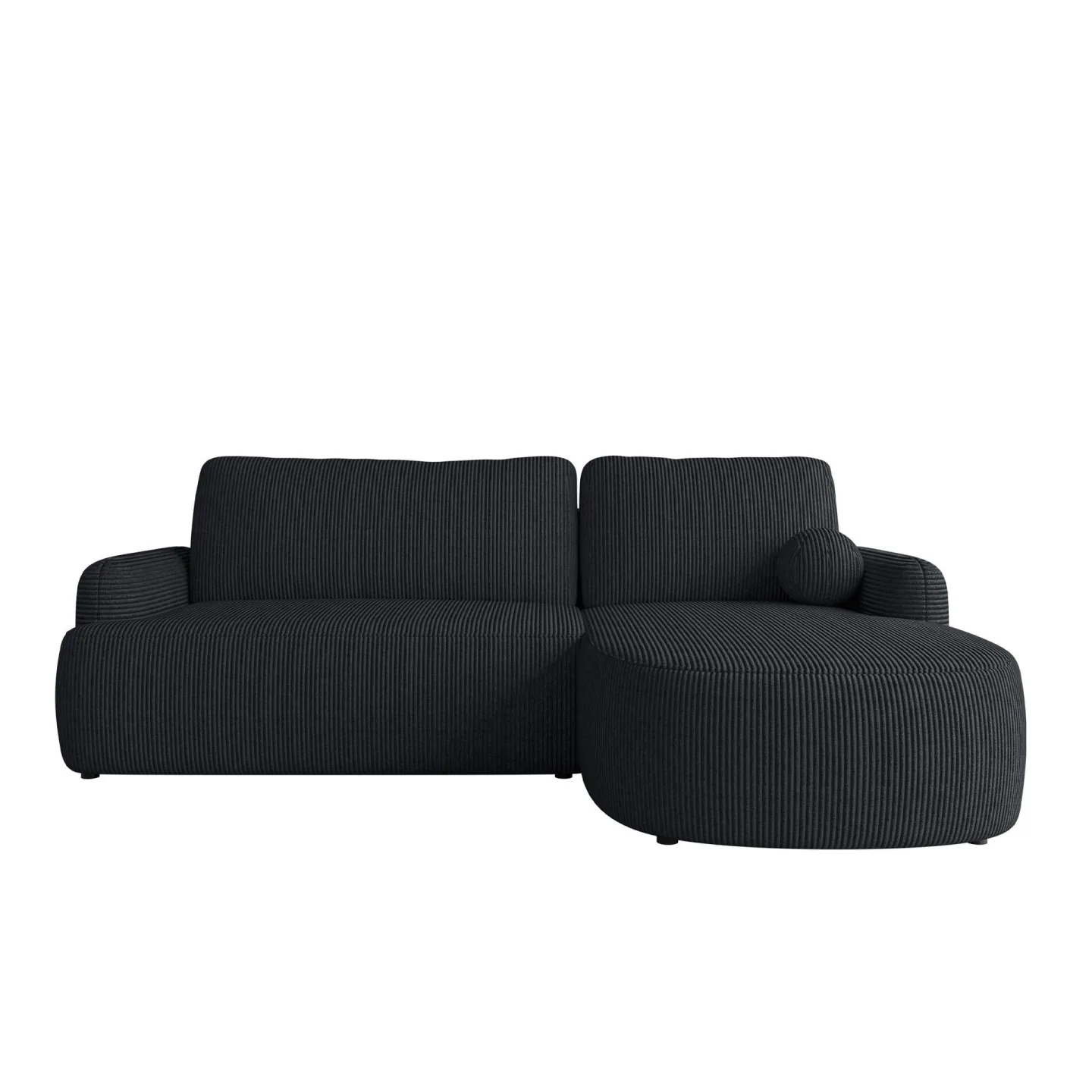 Branrel 3-sits Soffa med divan - svart