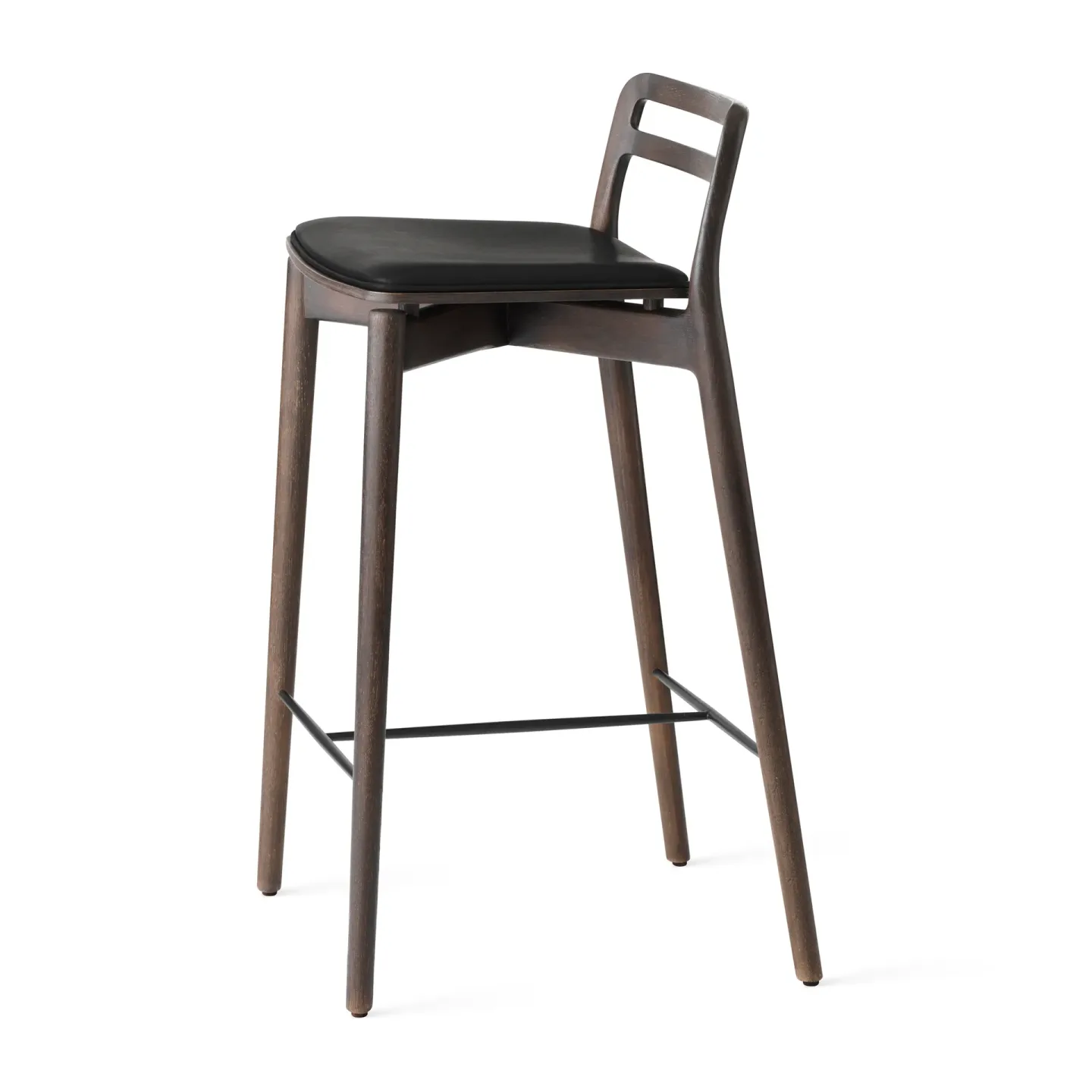 Vipp Vipp484 Cabin counter barstol 83 cm Dark oak-black leather