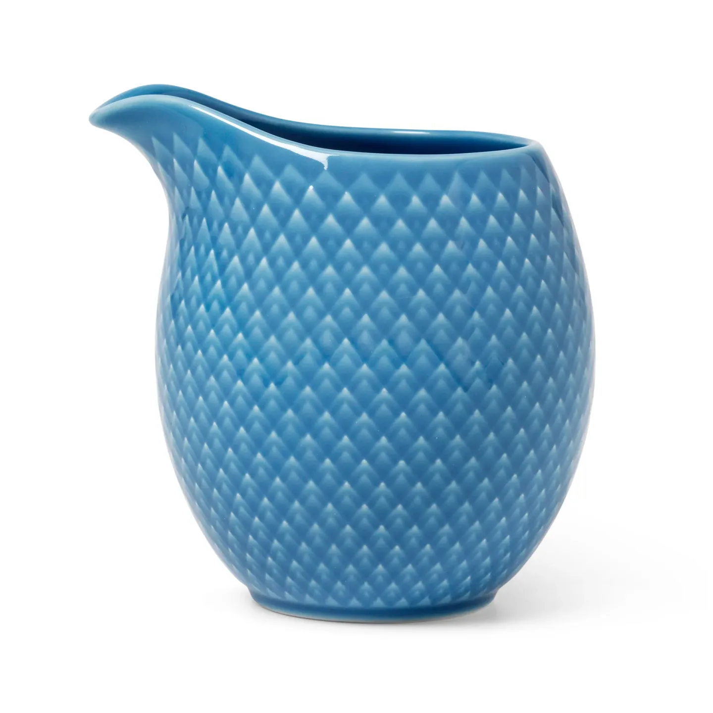 Lyngby Porcelæn Rhombe Milchkanne 39cl Blau