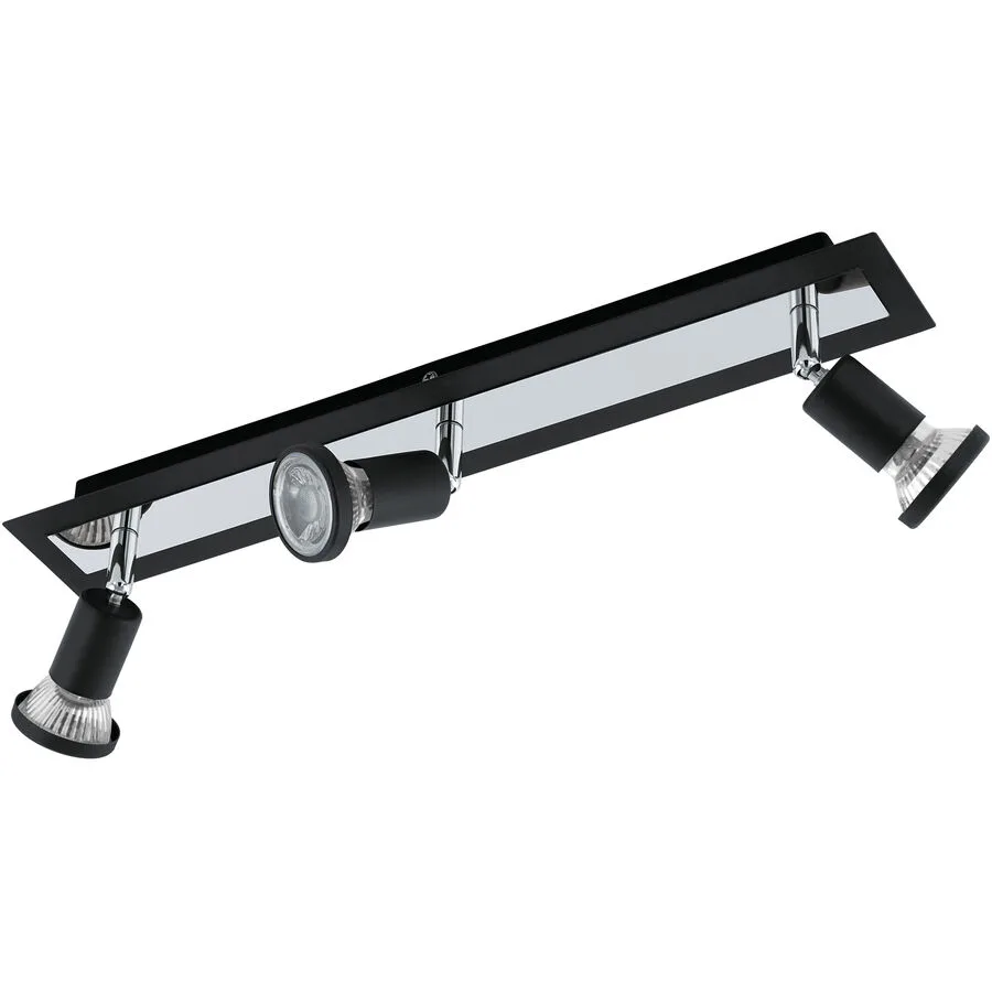 Eglo Spot Sarria Schwarz/Grau Stahl 7 cm - Farbe: schwarz/chrom