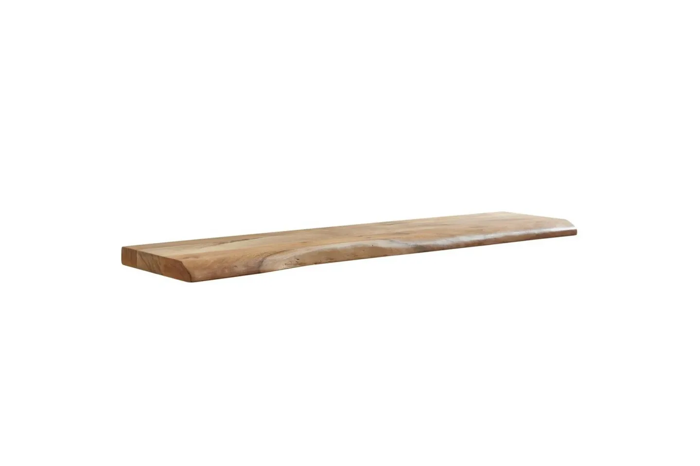 Vägghylla Wohnling träkant, massivt trä, flytande hylla, lantlig stil 120 cm - 120 cm