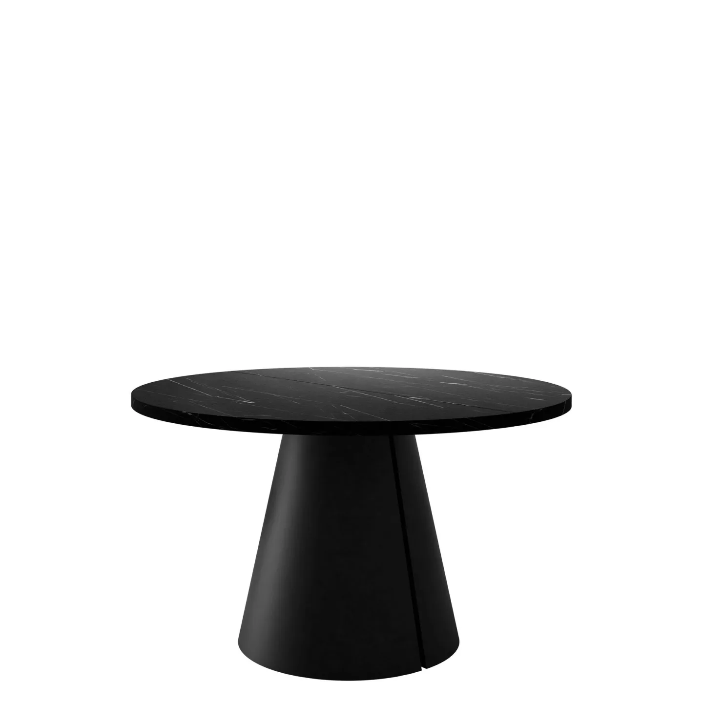Aurion Matbord rund förlängningsbart 100-174 cm - Svart marmor