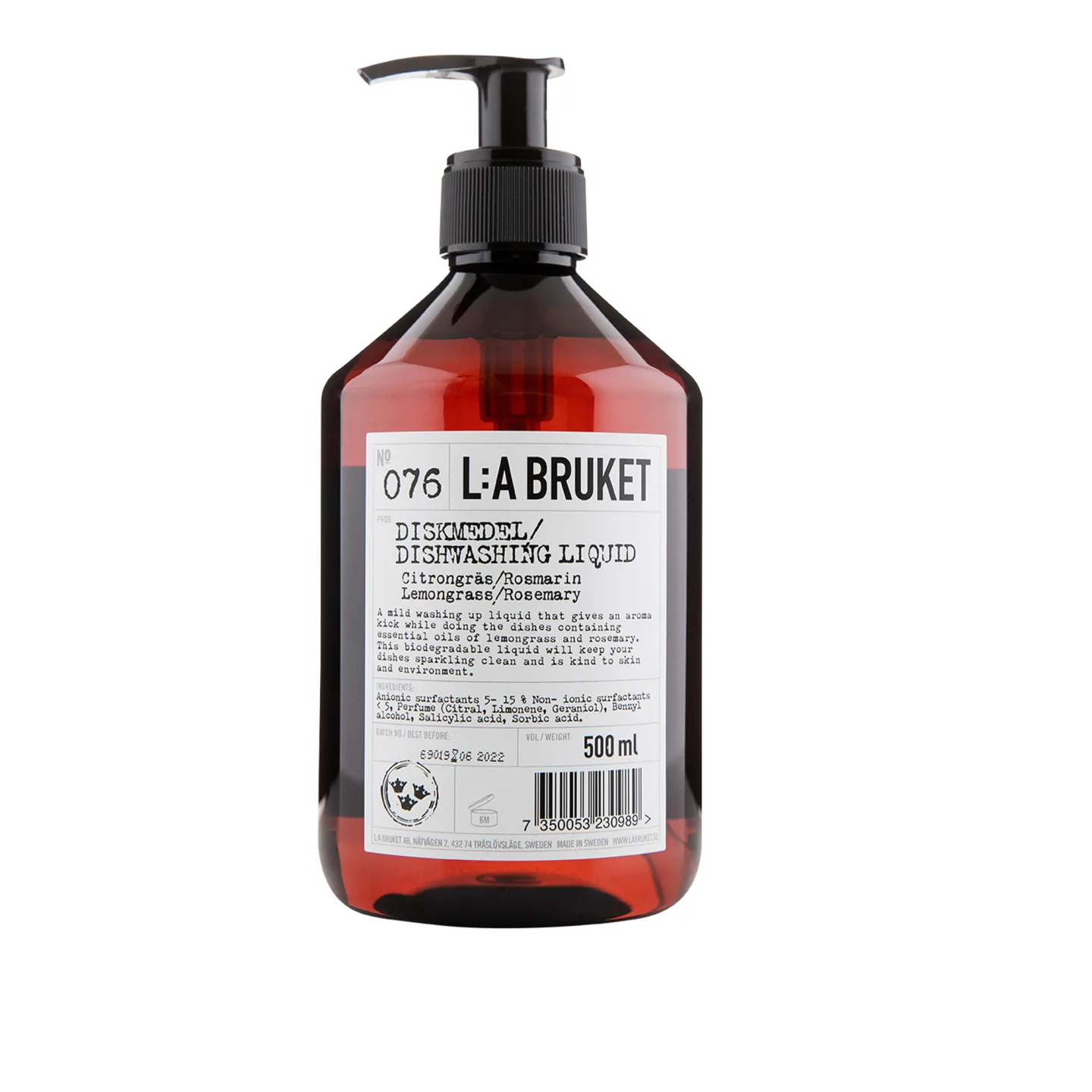 L:a Bruket - Diskmedel Citrongräs/ Rosmarin 500 ml - Disktrasor och diskborstar