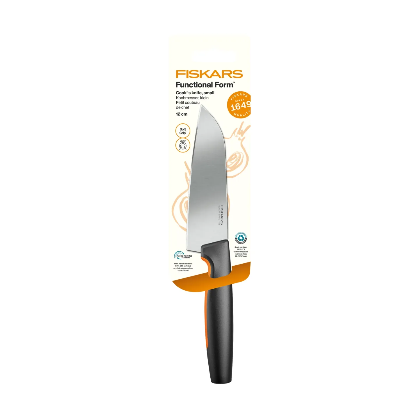 Fiskars Functional Form Kochmesser Klein, rostfreier Stahl