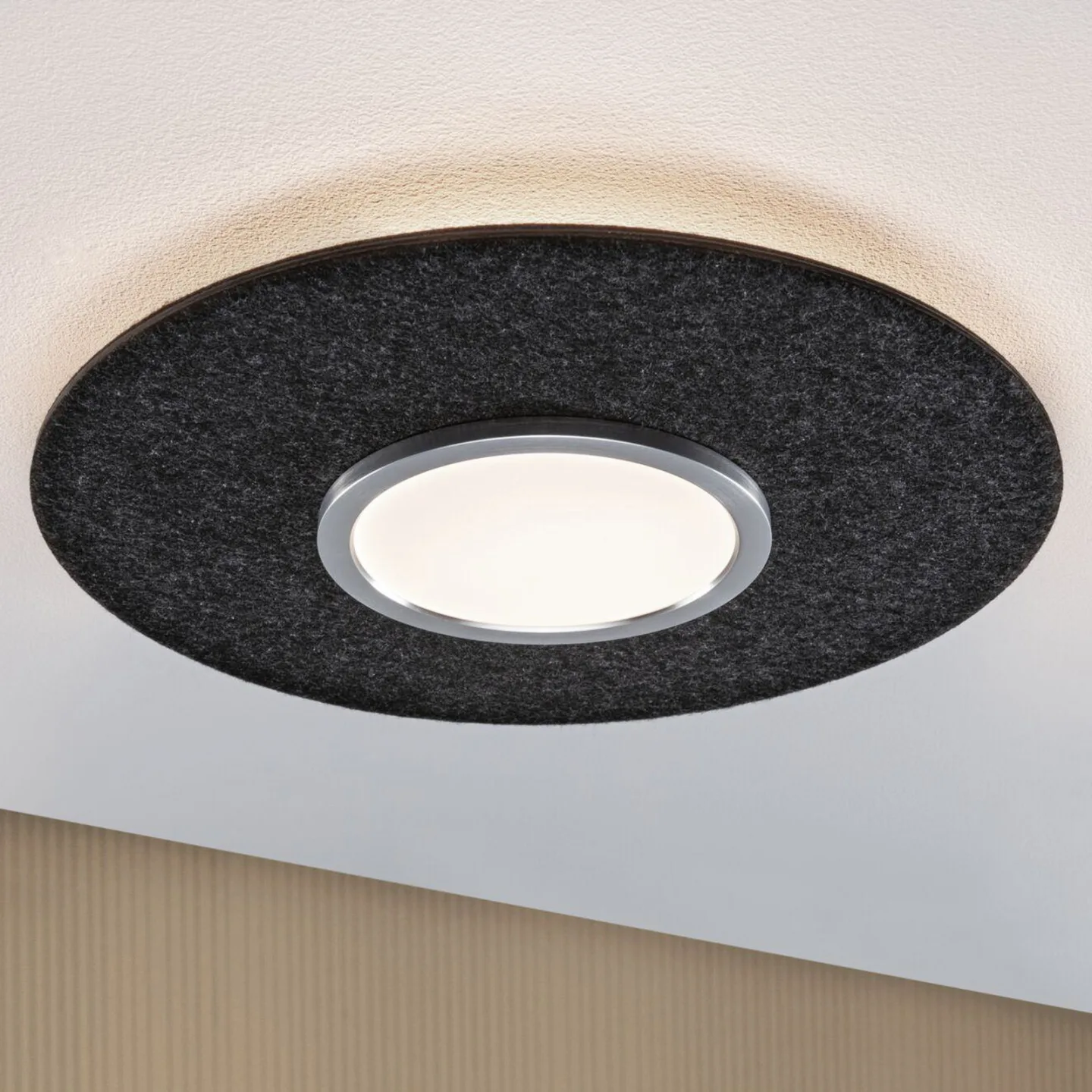 Tulga LED Plafond 3-Step-Dim Antracit - Paulmann - Vardagsrum - Modern - Tyg / textil - Med en ljuskälla