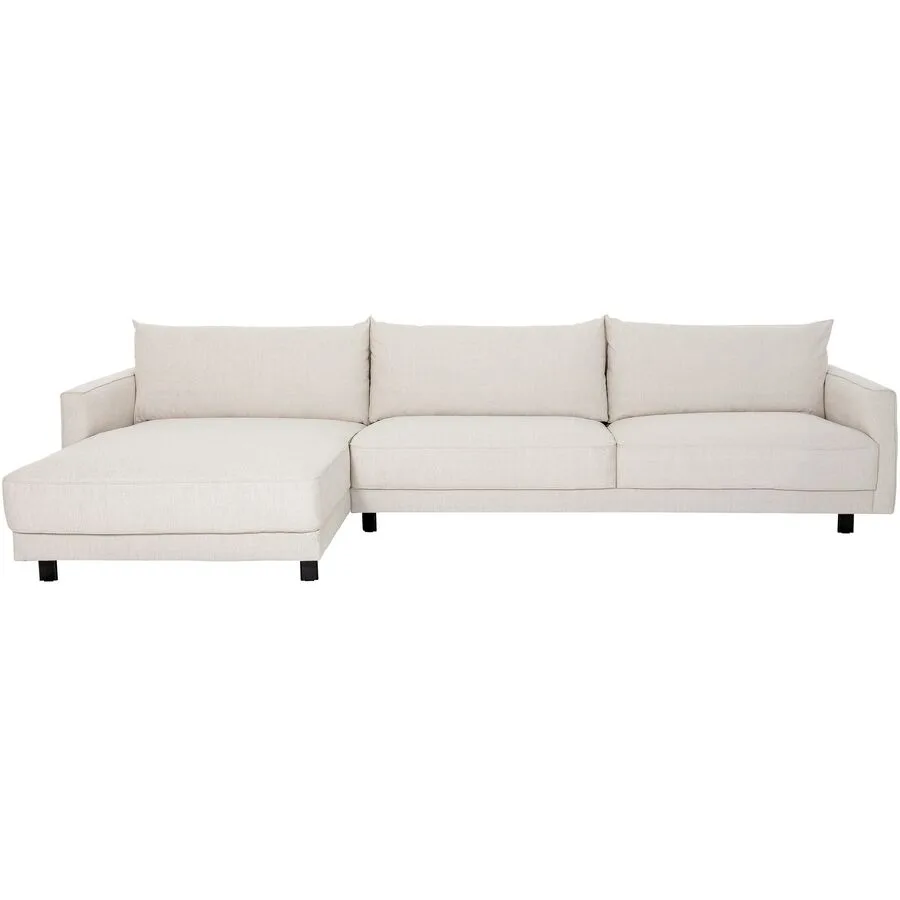 Ecksofa Avena Links Stoff creme B 319 T 163 cm