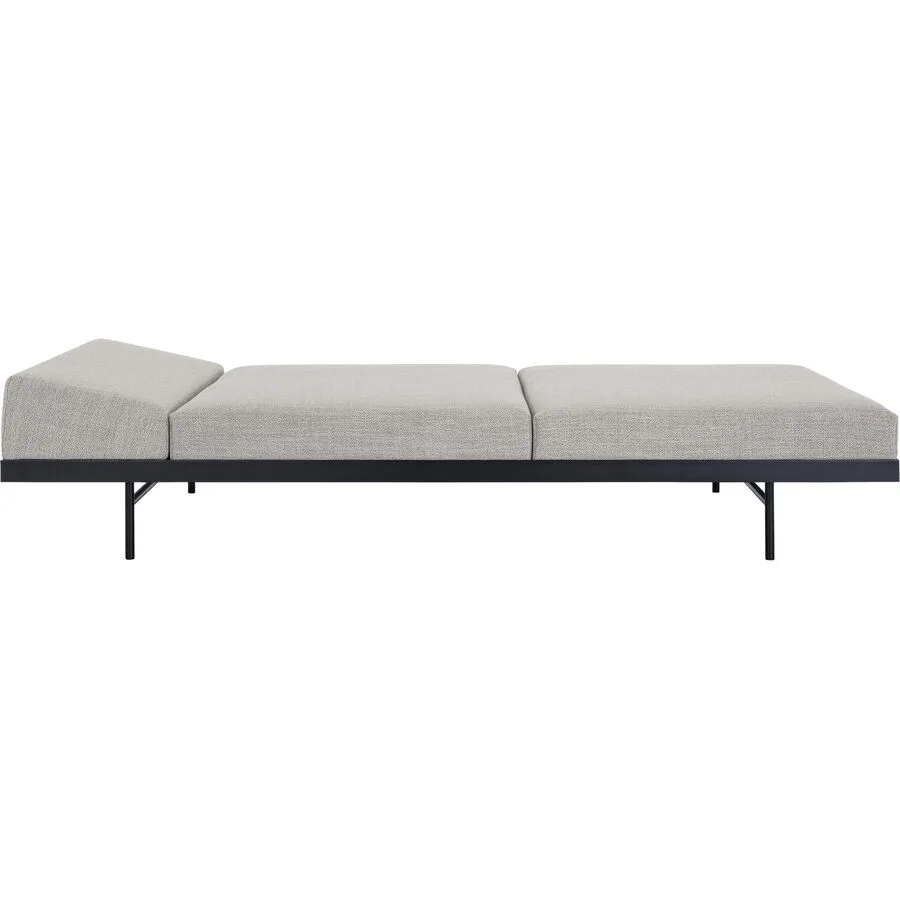 Innovation Bettsofa Malea Beige, Natur, Schwarz Stoff, Holz, Metall B 195 T 80 cm Verstellbare Lehne