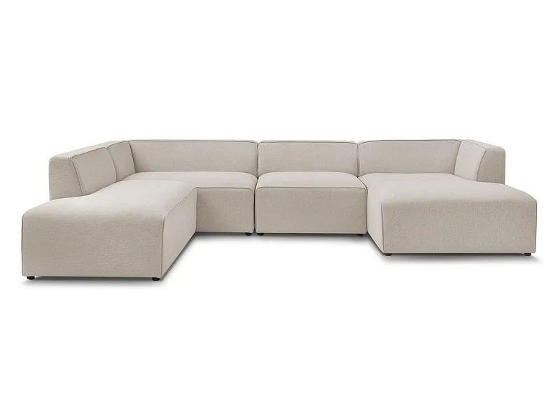 Wohnlandschaft BOBOCHIC MEGEVE Stoff chiniert beige
