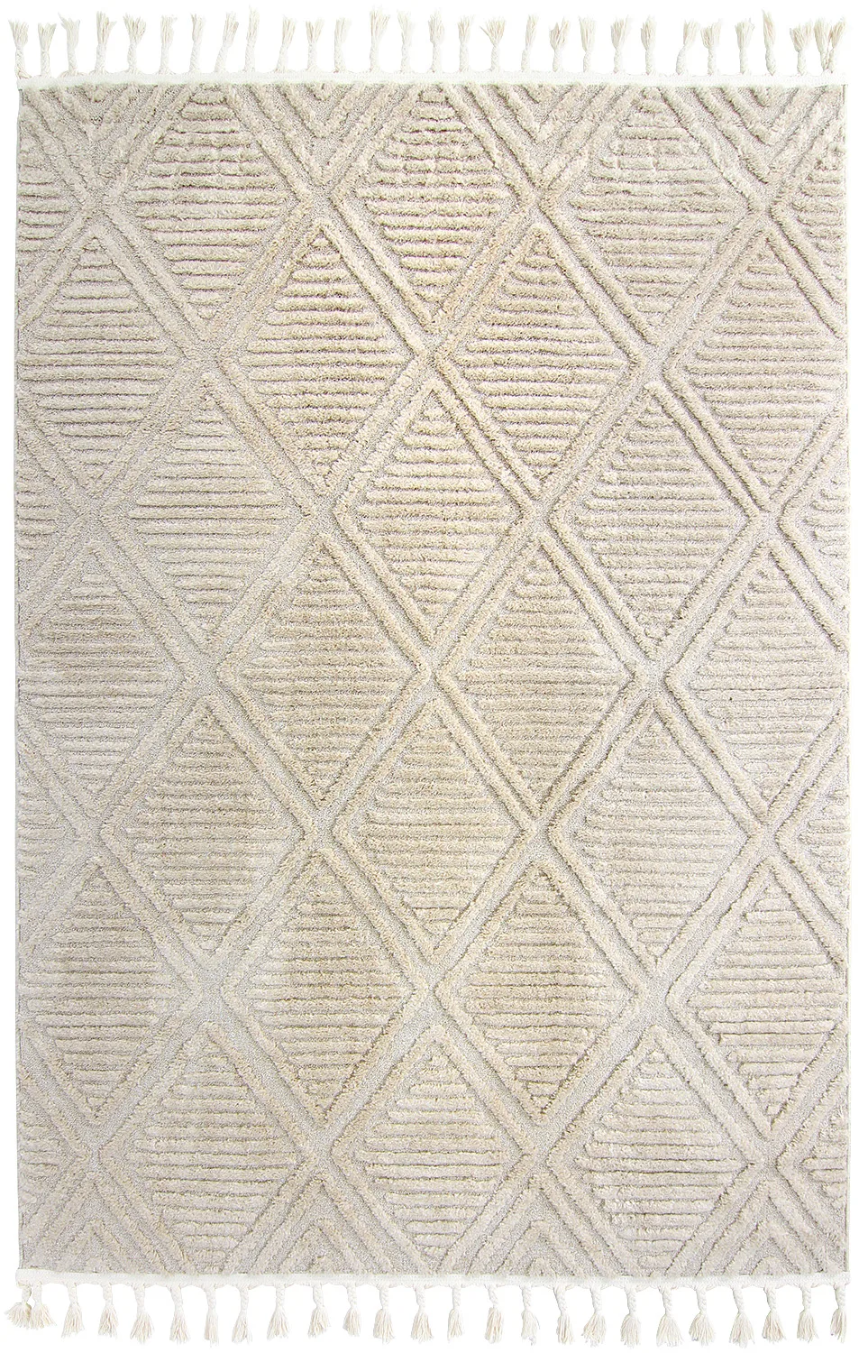 Shaggy - Dover (beige) (Størrelse: 240 x 340 cm)