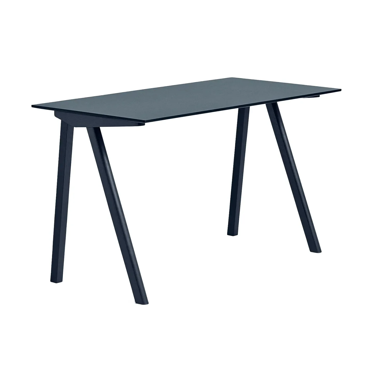 HAY CPH90 2.0 skrivbord 65x130 cm Smokey blue linoleum-Deep blue