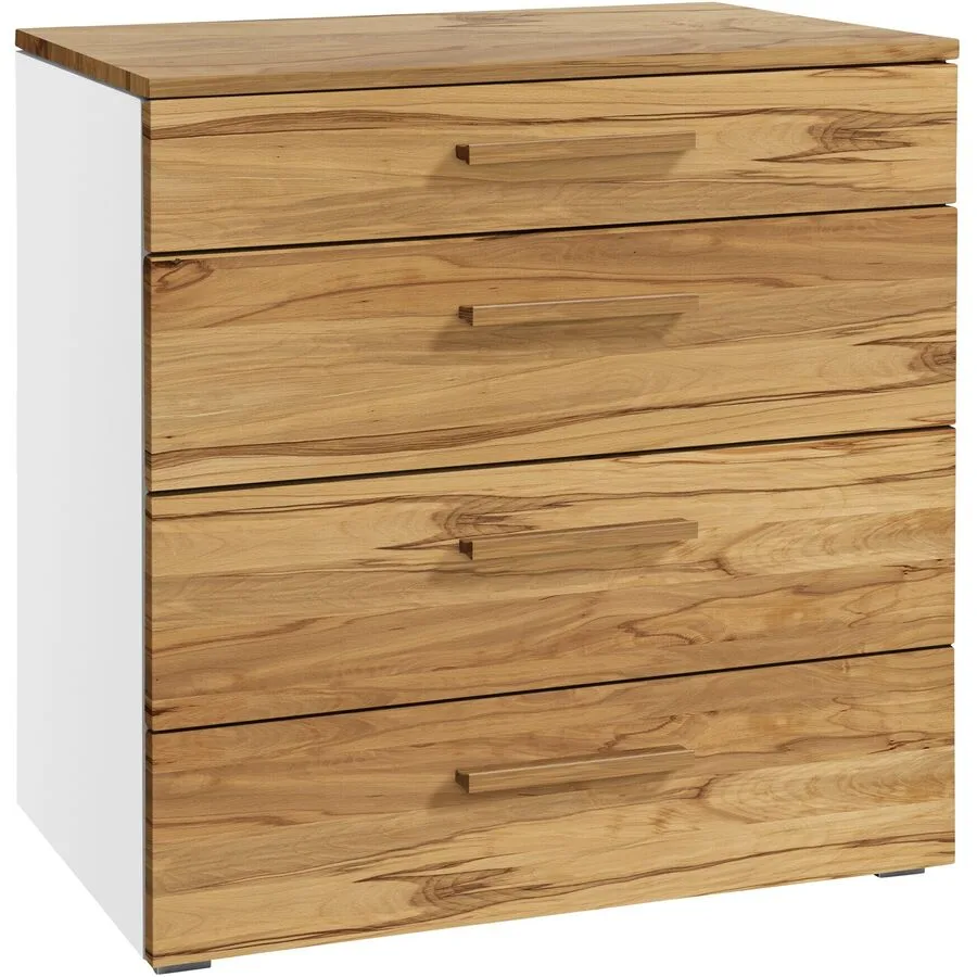 Hasena Kommode Sipi Natur, Weiss Wildbuche, MDF B 90 H 86 cm