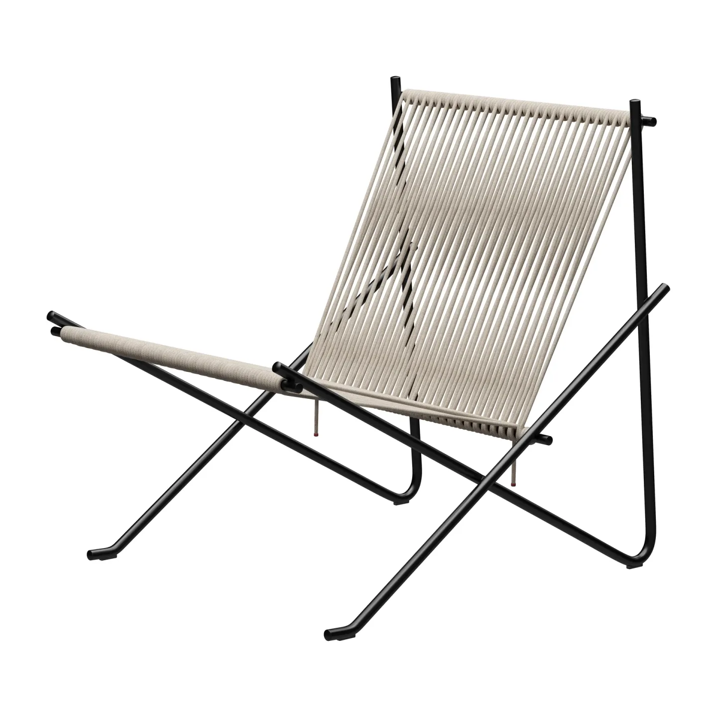 Fritz Hansen PK4 loungestol Svart-natur