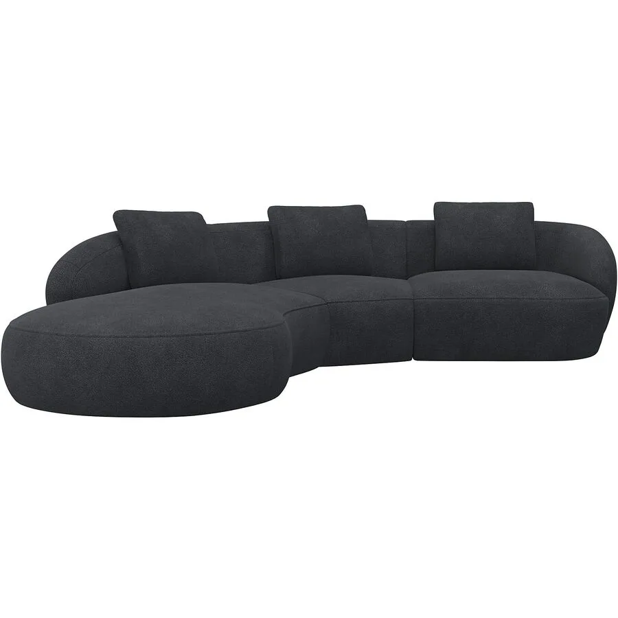 Ecksofa Koa Links Stoff Anthrazit B 281 T 225 cm