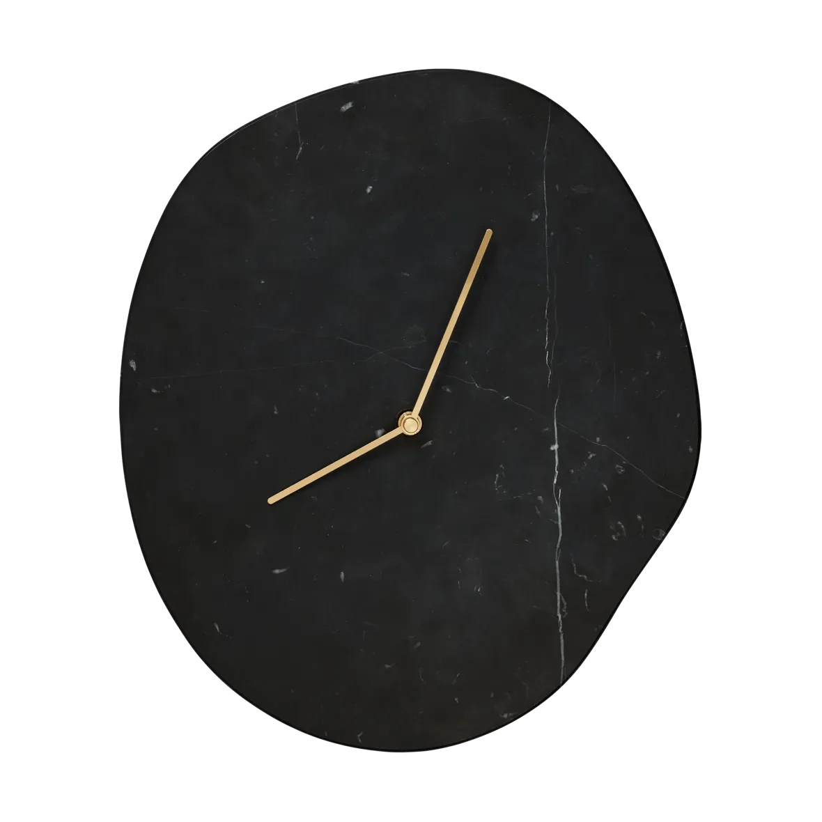 Ferm Living Melt Wanduhr 28 x 33cm Black marble
