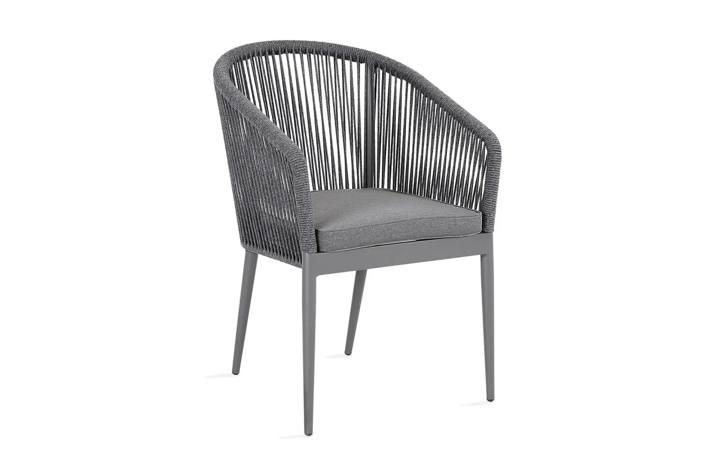 Utestol ECCO 57x65xH81cm grå aluminiumram -