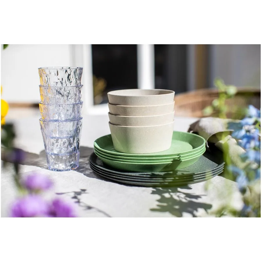 Teller-Set Koziol Grün Kunststoff D 25.5 cm 4 Stk