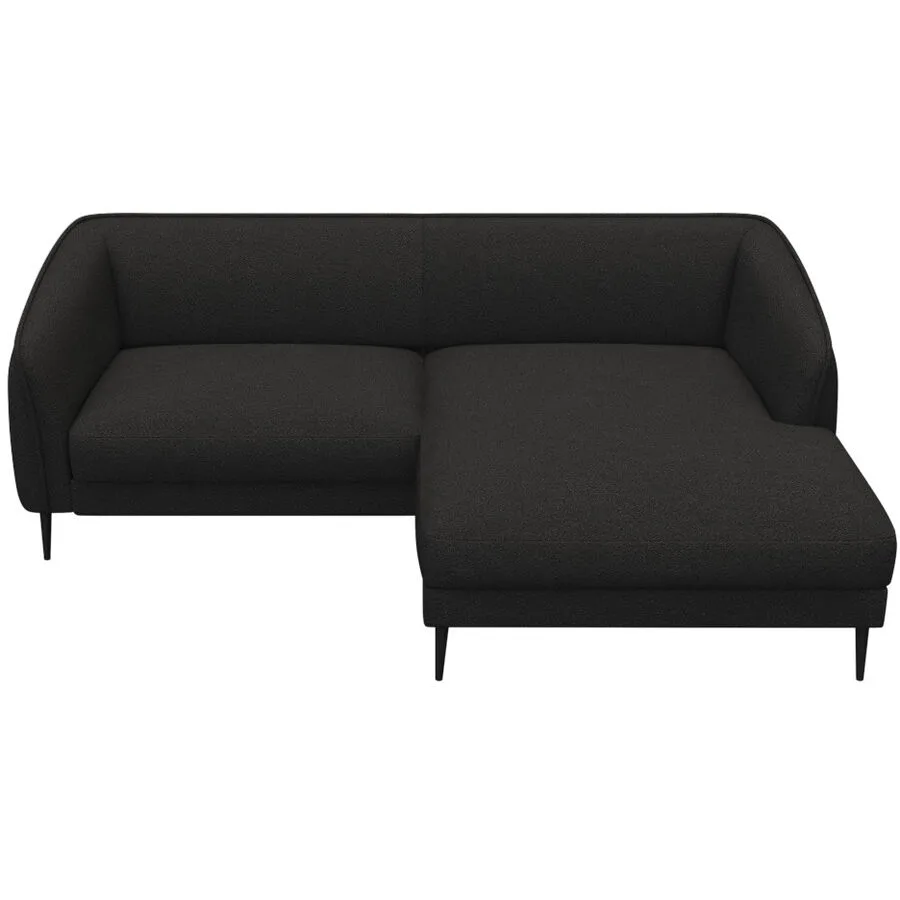 Ecksofa Fady Rechts Stoff Anthrazitgrau B 220 cm T 148.5 cm