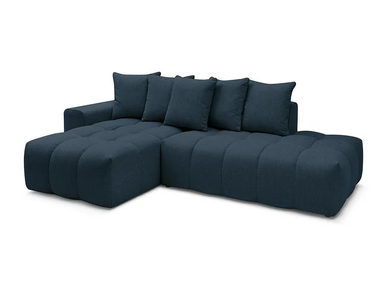 Ecksofa BOBOCHIC MONT-BLANC Stoff chiniert dunkelblau