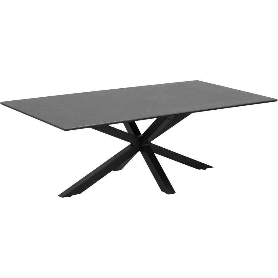 Salontisch Amiri schwarz, grau Glas, keramik, metall B 130 T 70 cm