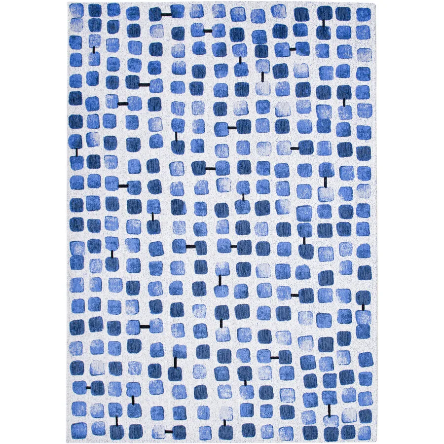 Teppich Cobblestone Blau Polyester 280 cm 390 cm