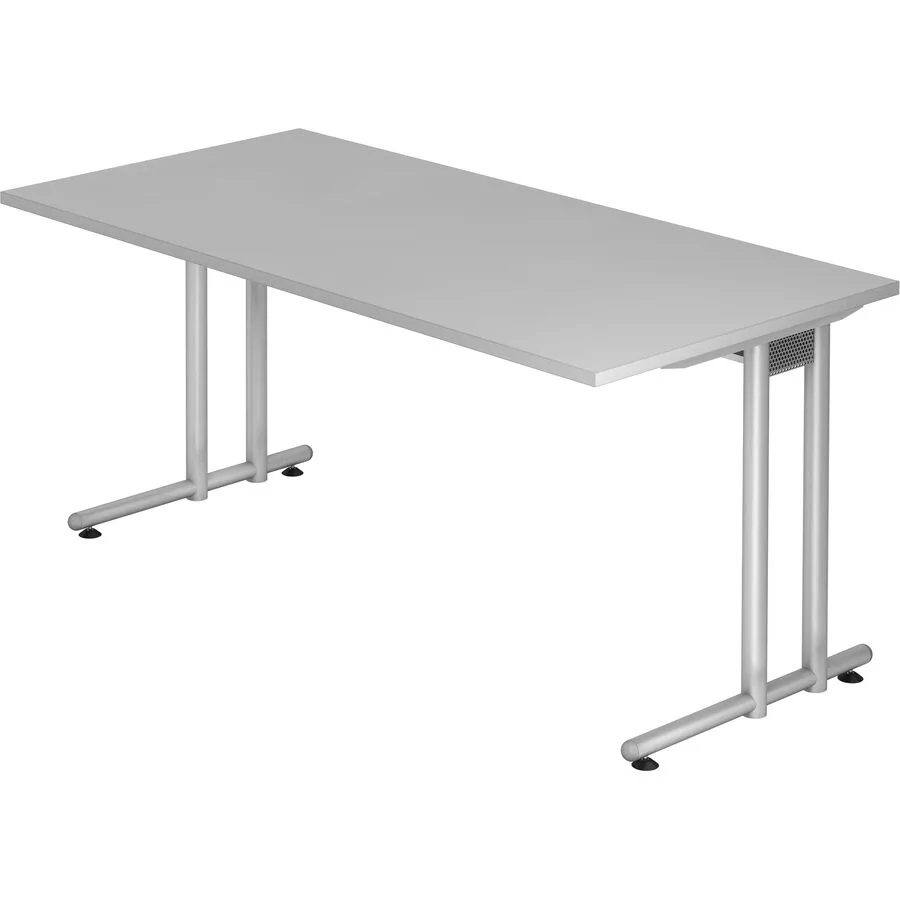 Schreibtisch Office grau Holzwerkstoff B 160 T 80 cm