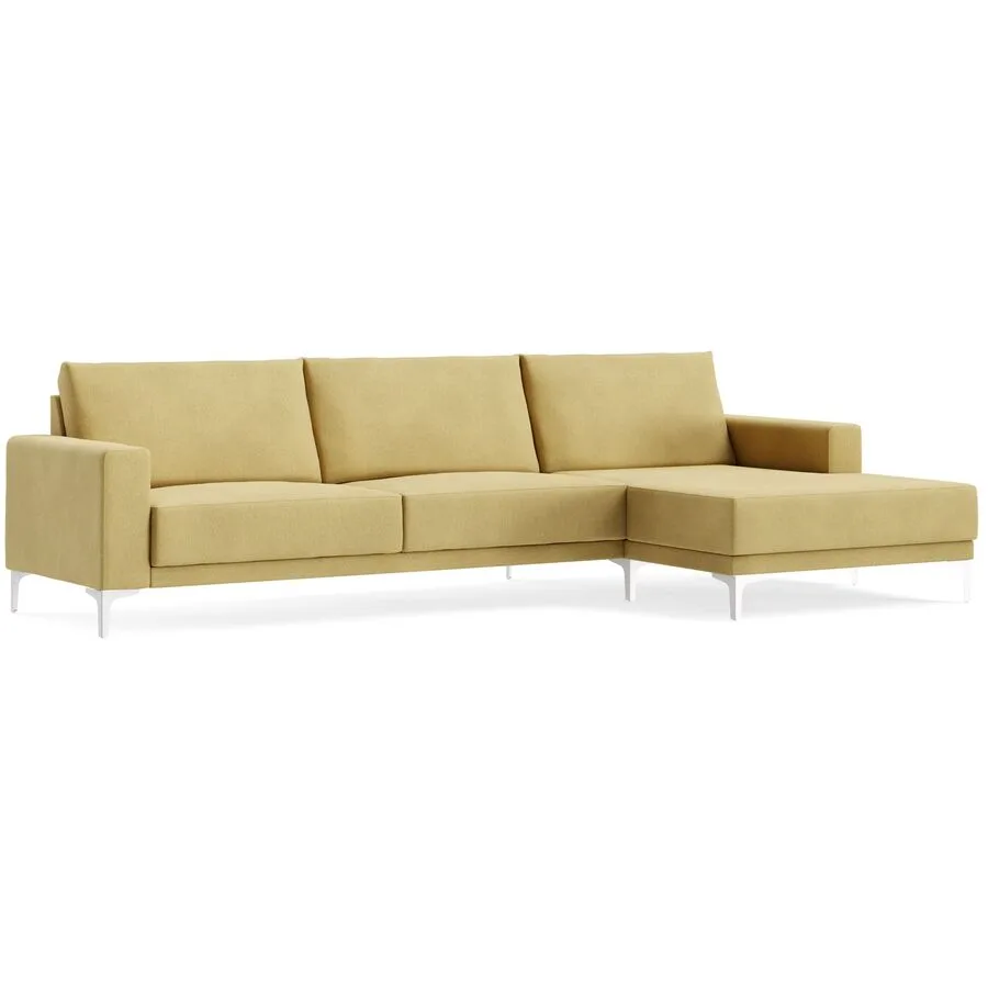 Ecksofa Bivio Rechts YAGER - 21 mustard B 299 T 152 cm - Möbel Konfigurator: Traummöbel individuell zusammenstellen