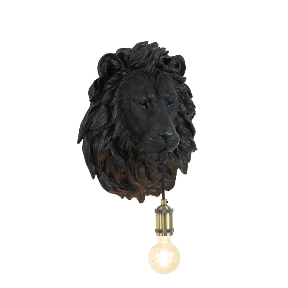 Light & Living - Lion 40cm - Vägglampa - Svart
