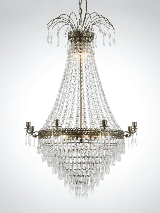 Norrsken Design - Empire Classic Ø65 - Kristallkrona - Antikmässing
