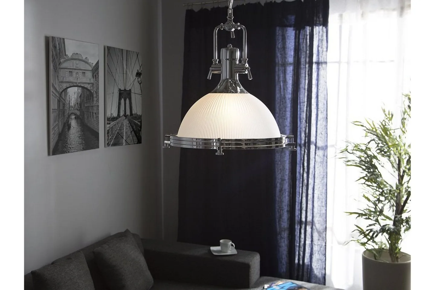 Ebron Taklampa 38 cm - Silver